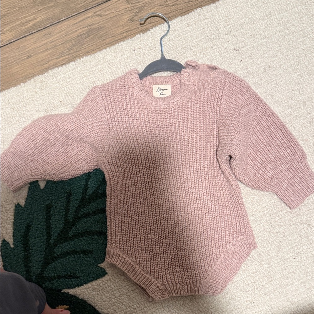 Elegant Mauve Knit Sweater Bodysuit